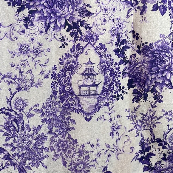 Purple and White Patterned Mini Dress - Picture 8 of 8